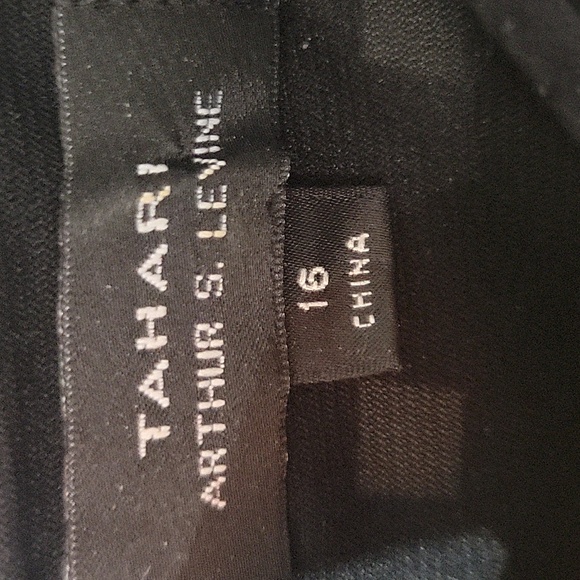 TAHARI Arthur S. Levine Women's Dress 3/4" Sleeves Size 16 Black and White - Picture 3 of 8